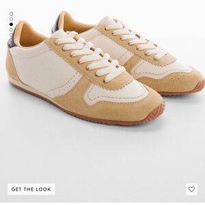 Brand new/never worn Mango leather panel sleek sneaker